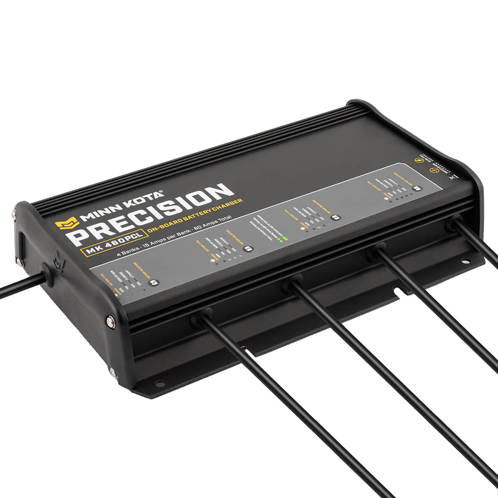 Cargador de precisión integrado Minn Kota MK-460 PCL, 4 bancos x 15 A, cargador optimizado de litio [1834604]