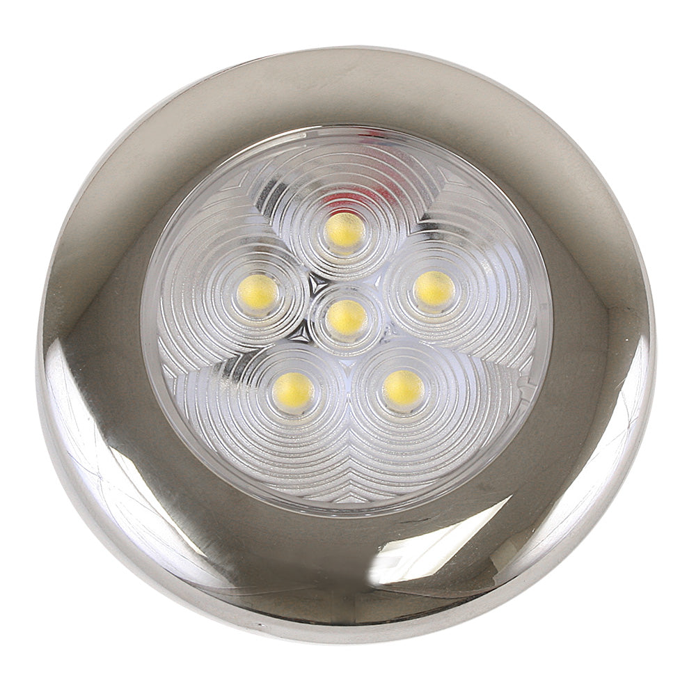 Foco empotrable Scandvik B3 para montaje en superficie - Blanco frío - Acabado en acero inoxidable - IP67 - 12/24 V [41320P]