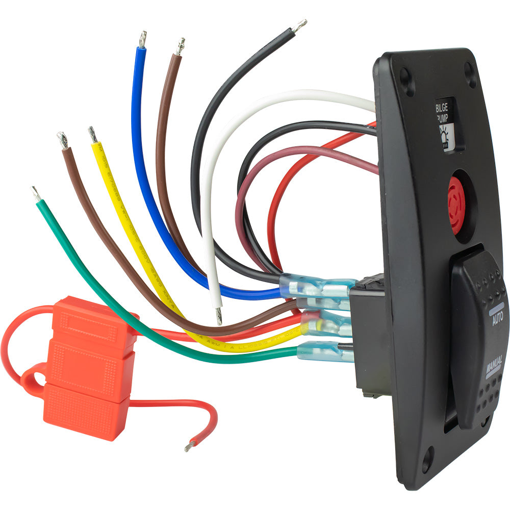 Panel de alarma de agua con interruptor para bomba de achique Sea-Dog [423037-1]