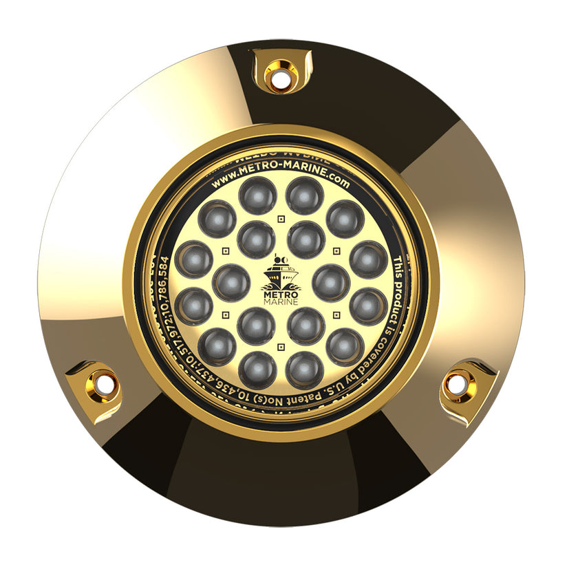 Luz subacuática sumergible de alto rendimiento Metro Marine con LED monocromáticos inteligentes - Azul, haz de 90° [F-BMR1-B3-90]