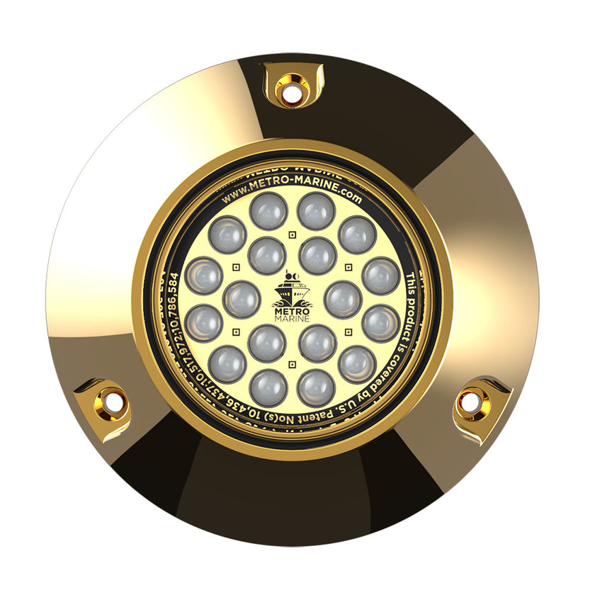 Luz subacuática sumergible de alto rendimiento Metro Marine con LED monocromáticos inteligentes - Aguamarina, haz de 45 [F-BMR1-A3-45]
