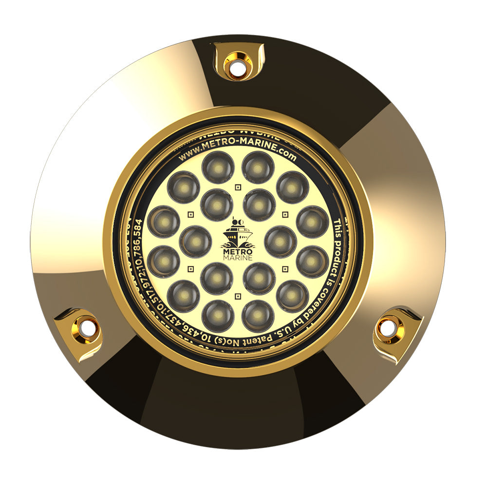 Luz subacuática sumergible de alto rendimiento Metro Marine con LED monocromáticos inteligentes - Blanco, haz de 90° [F-BMR1-W3-90]