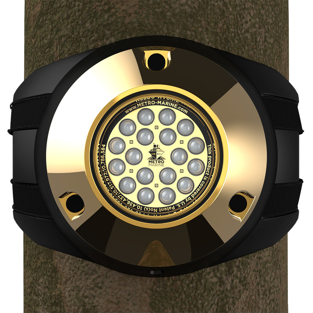 Luz subacuática Metro Marine de alto rendimiento con montaje en pilote y LED monocromáticos inteligentes - Azul, haz de 45 [F-PMR1-B3-45]