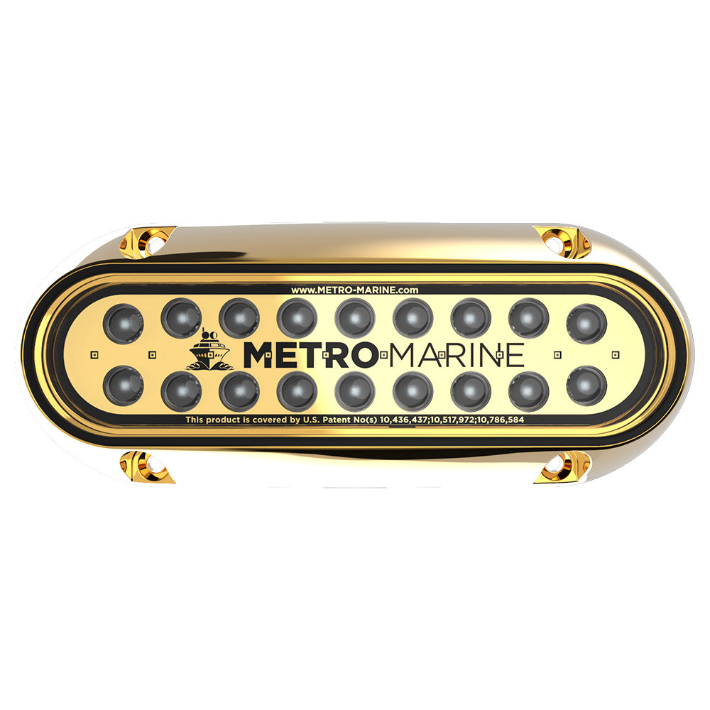 Luz subacuática alargada de alto rendimiento Metro Marine con LED monocromáticos inteligentes - Aguamarina, haz de 90° [F-BME1-H-A3-90]