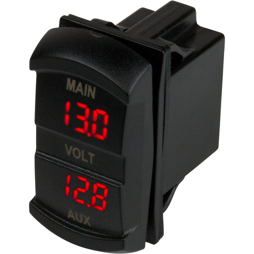 Medidor de voltaje dual Sea-Dog, interruptor basculante de 10 V a 48 V CC [421636-1]