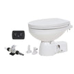 Inodoro Jabsco Quiet Flush E2 de agua dulce, taza regular, 12 V, tapa de cierre suave [38045-4192RSP]