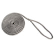 Cuerda de muelle New England Rope de nailon trenzado doble de 1,6 cm x 6,35 cm, gris [5058-20-00025]