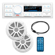 Kit Boss Audio MCK500WB.6 con MR500UAB, 2 altavoces MR6W, antena MRANT10 y control remoto blanco [MCK500WB.6]