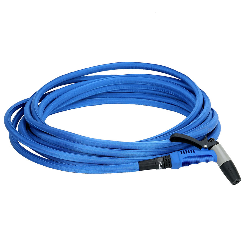 Kit de manguera flexible azul HoseCoil 50 con boquilla de goma [HF50K]