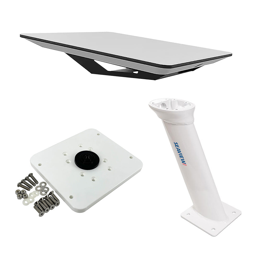 Kit de pantalla plana KVH Starlink con soporte de pedestal Seaview de 16