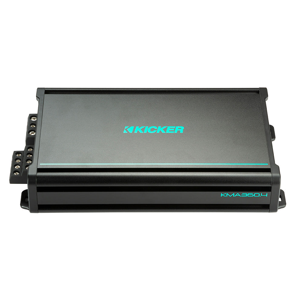 Amplificador de rango completo KICKER KMA360.4 de 4 canales, 4 x 90 W, resistente a la intemperie [48KMA3604]