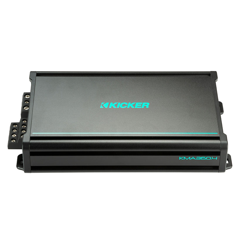 Amplificador de rango completo KICKER KMA360.4 de 4 canales, 4 x 90 W, resistente a la intemperie [48KMA3604]