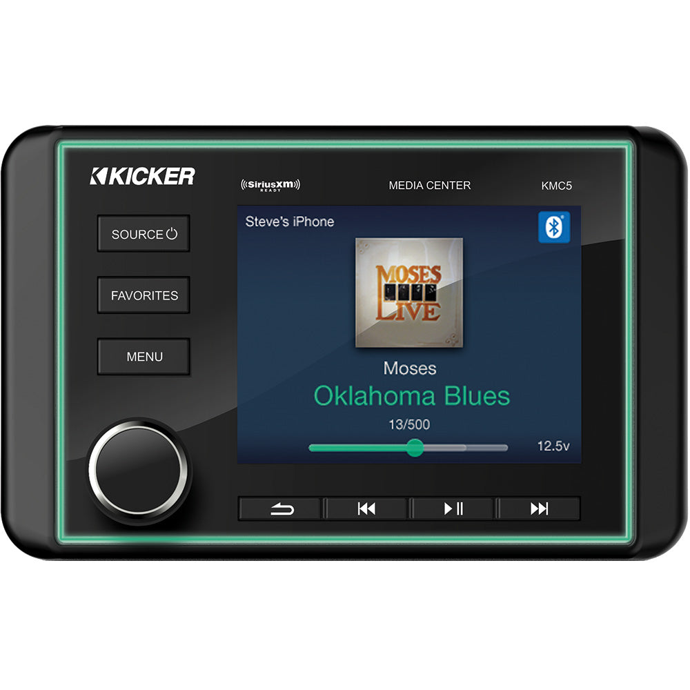 Centro multimedia KICKER KMC5 resistente a la intemperie con Bluetooth [46KMC5]