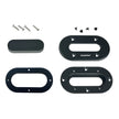 Sello multicable de perfil bajo de aluminio anodizado negro Scanstrut para cables de hasta 15 mm [DS-LP-MULTI-BLK]