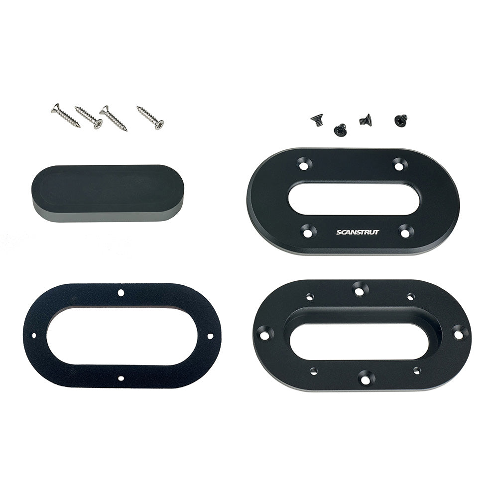 Sello multicable de perfil bajo de aluminio anodizado negro Scanstrut para cables de hasta 15 mm [DS-LP-MULTI-BLK]
