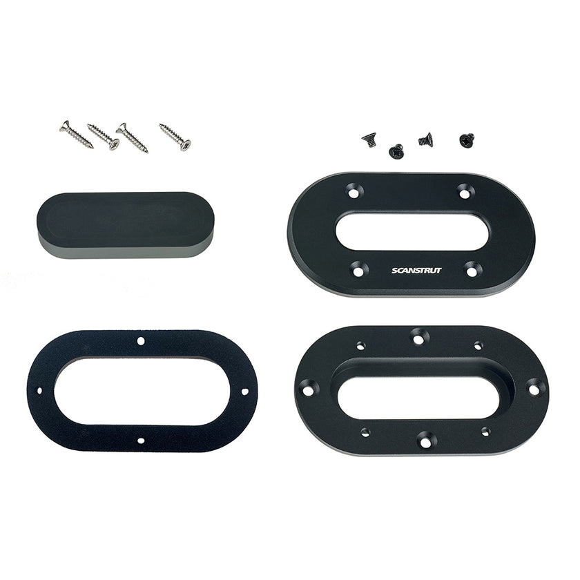 Sello multicable de perfil bajo de aluminio anodizado negro Scanstrut para cables de hasta 15 mm [DS-LP-MULTI-BLK]
