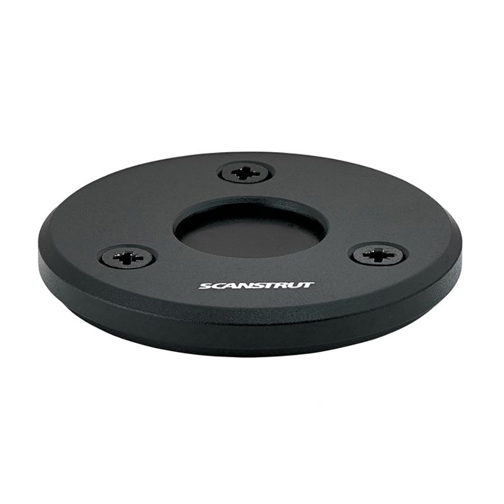 Sello de cable de perfil bajo Scanstrut de aluminio anodizado negro para cables de 9 a 14 mm, conectores de hasta 21 mm [DS-LP-21B-BLK]