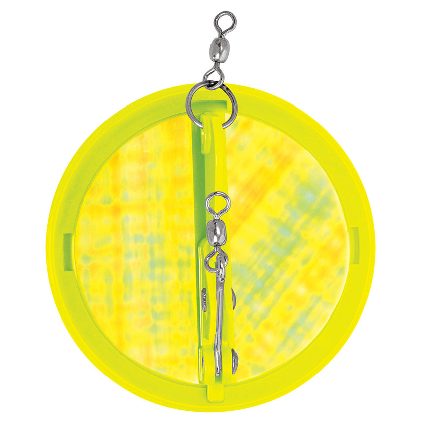 Luhr-Jensen Dipsy Diver de 8,9 cm - Medusa lunar con fondo verde chartreuse/plateado [5560-000-2509]