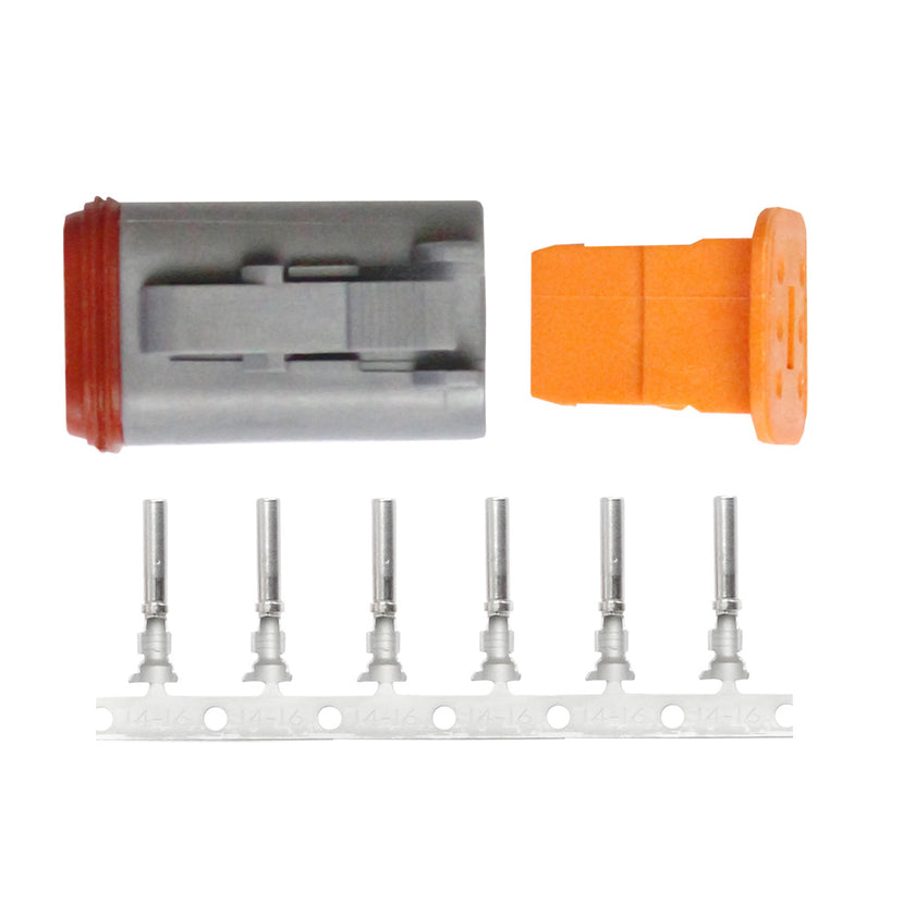 Kit de reparación de conectores Pacer DT Deutsch - 14-18 AWG (6 posiciones) [TDT06F-6RS]