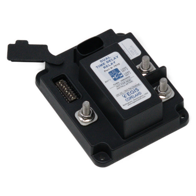 Relé de retardo de tiempo de salida dual Egis serie TDR de 12 V (2 x 80 A) [7616]