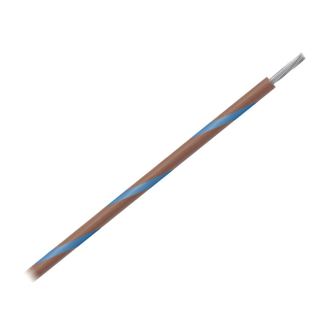 Cable marino rayado Pacer calibre 16 AWG, carrete de 500 pies, marrón con raya azul [WUL16BR-6-500]