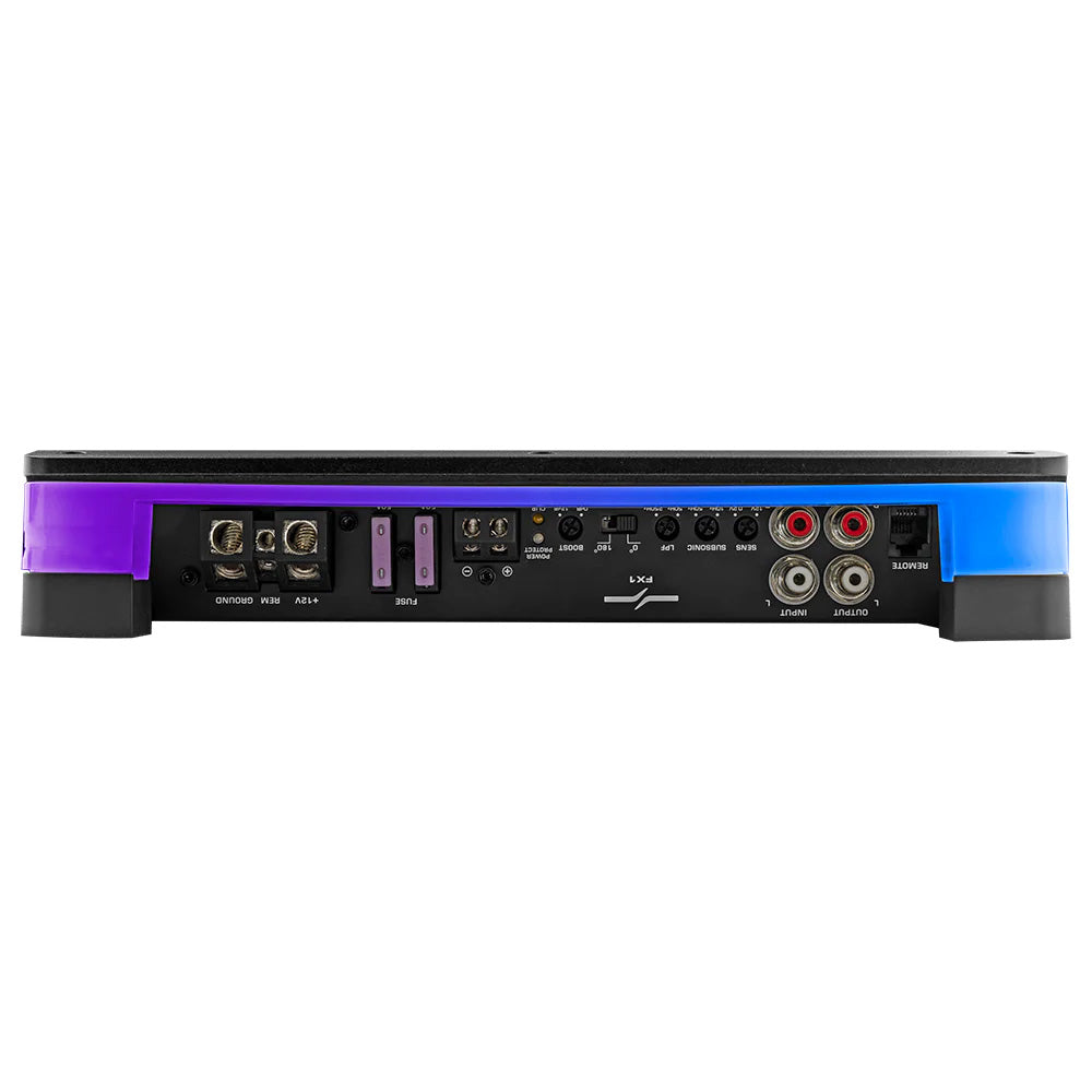 Amplificador monobloque DS18 de clase D de 1 canal para montaje empotrado/superficie con cubierta acrílica - 1 x 900 W RMS a 1 ohmio [FX1]