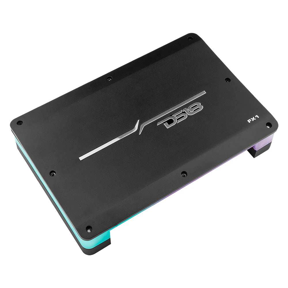 Amplificador monobloque DS18 de clase D de 1 canal para montaje empotrado/superficie con cubierta acrílica - 1 x 900 W RMS a 1 ohmio [FX1]
