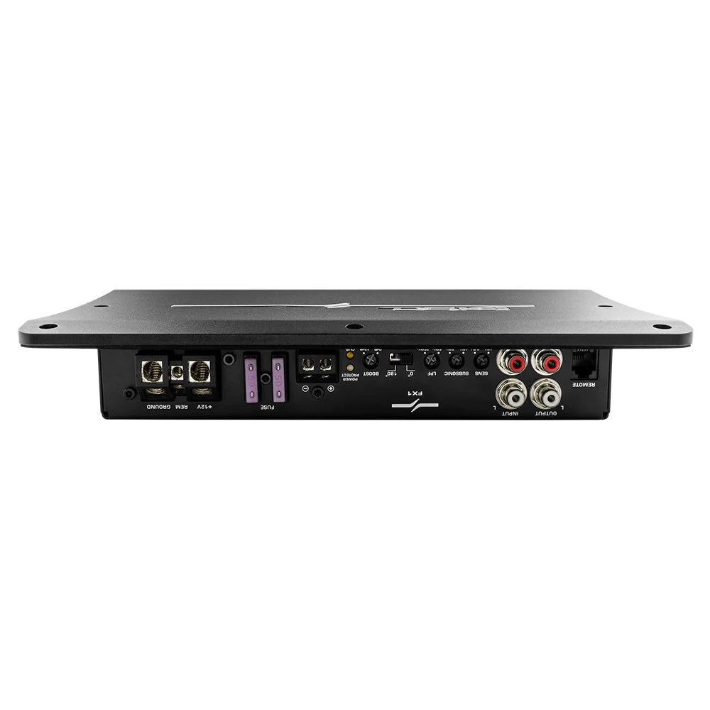 Amplificador monobloque DS18 de clase D de 1 canal para montaje empotrado/superficie con cubierta acrílica - 1 x 900 W RMS a 1 ohmio [FX1]