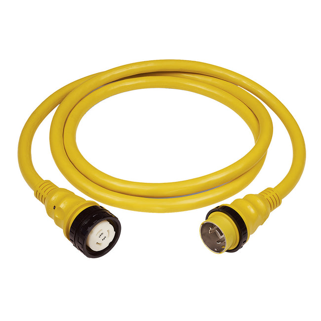Cable de alimentación de tierra Marinco de 50 amperios y 125 V, 23,8 m, amarillo [6153SPP-75]