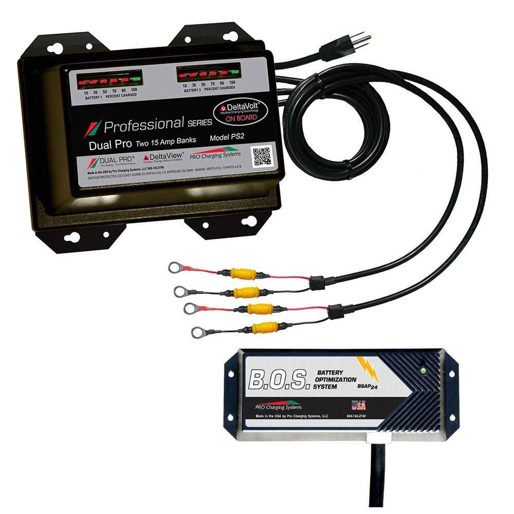 Cargador de batería Dual Pro PS2 de 2 bancos con BOS de 2 bancos [PS2/BOS12V2]