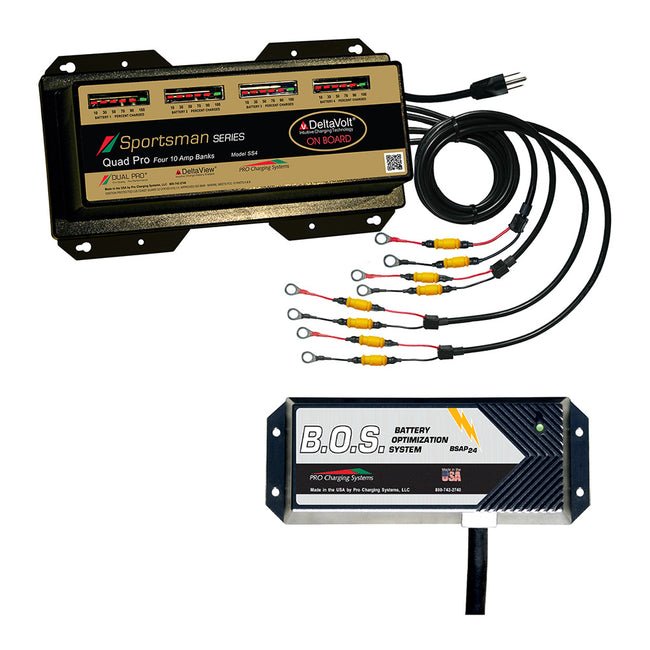 Cargador de batería Dual Pro SS4 de 4 bancos con BOS de 2 bancos [SS4/BOS12V2]