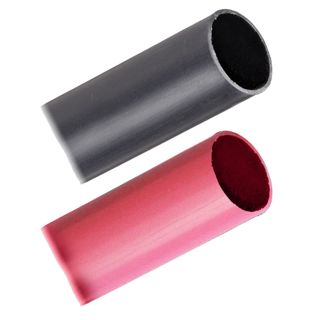 Tubo termorretráctil de pared gruesa para cable de batería Pacer - 2,54 cm x 7,62 cm - Negro/Rojo (paquete de 2) [BHW1-3BKRD]