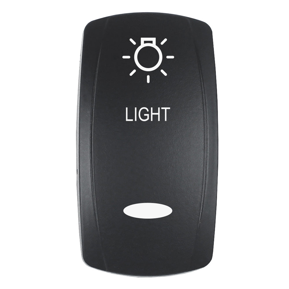 Actuador Pacer - Interruptores Contura serie f/V 'LIGHT' - Negro - Grabado láser (Luz superior/inferior) [EV2LE-LT]