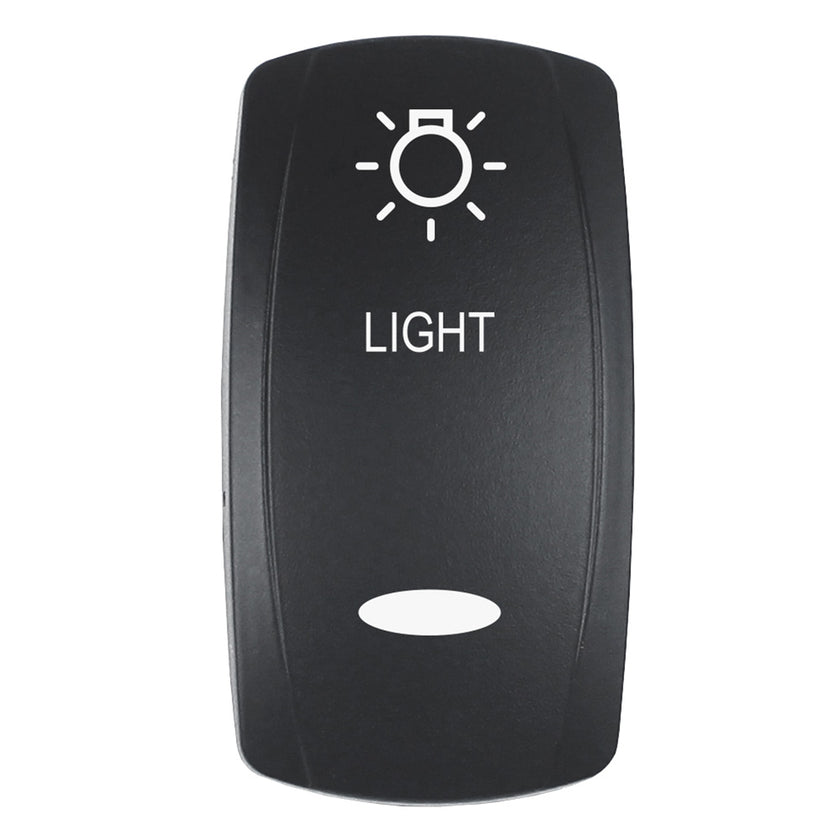 Actuador Pacer - Interruptores Contura serie f/V 'LIGHT' - Negro - Grabado láser (Luz superior/inferior) [EV2LE-LT]