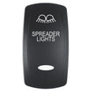 Actuador Pacer - 'SPREADER LIGHTS' Serie f/V Interruptores Contura - Negro - Grabado láser (Luz superior/inferior) [EV2LE-SPDR]