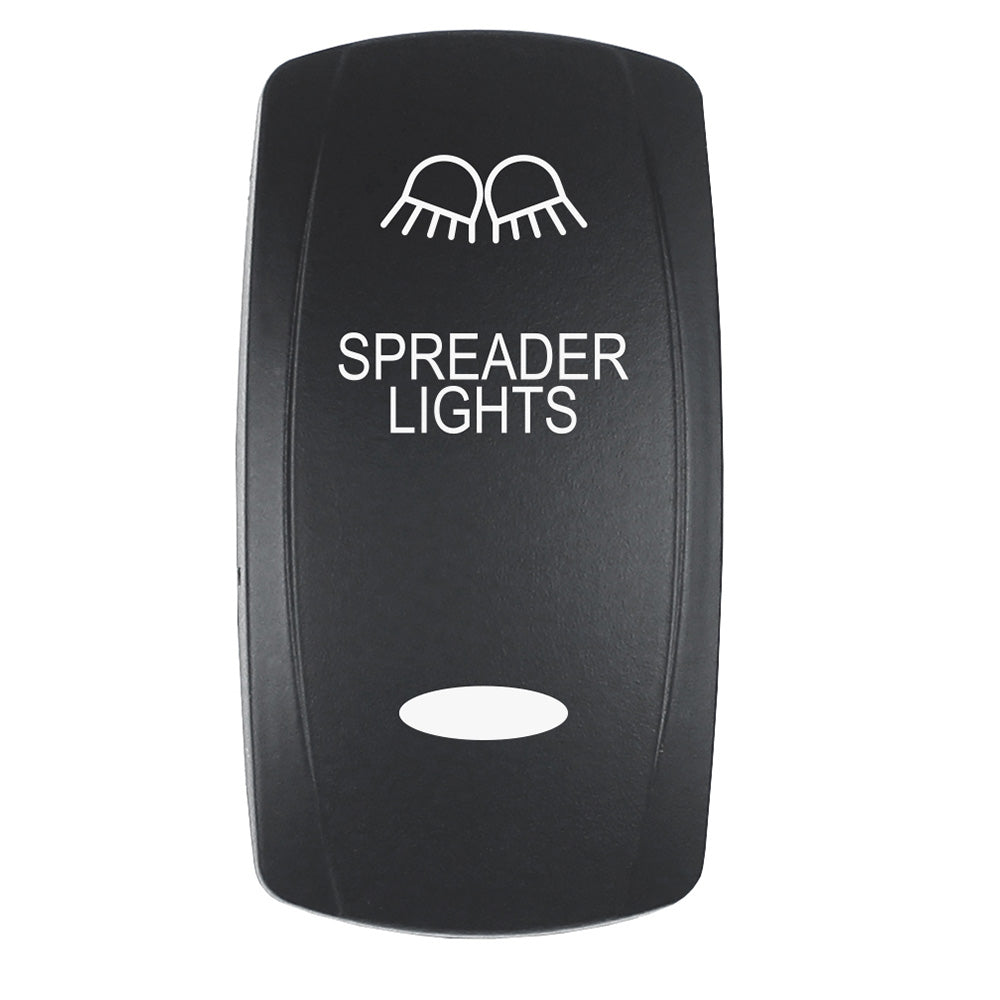 Actuador Pacer - 'SPREADER LIGHTS' Serie f/V Interruptores Contura - Negro - Grabado láser (Luz superior/inferior) [EV2LE-SPDR]