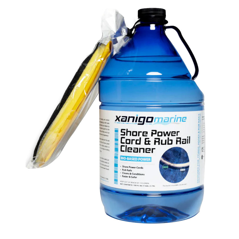 Limpiador de rieles de protección para cables de alimentación Xanigo Marine Shore con guante - 1 galón [XMSPC1G]