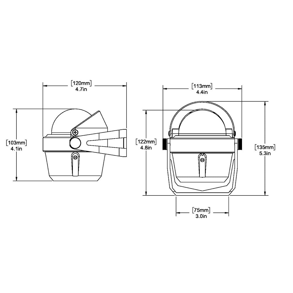 Brújula Ritchie RA-91 RitchieAngler - Soporte de montaje - Gris [RA-91]