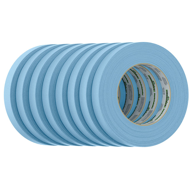 Cinta de enmascarar FrogTape CP 250 de adhesión media-alta - 18 mm x 55 m x 12 unidades - Azul claro - Clasificación para 250 °F [105770]