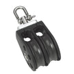 Polea doble Barton Marine tamaño 3 de 45 mm con cojinete liso y pivote [N03230]