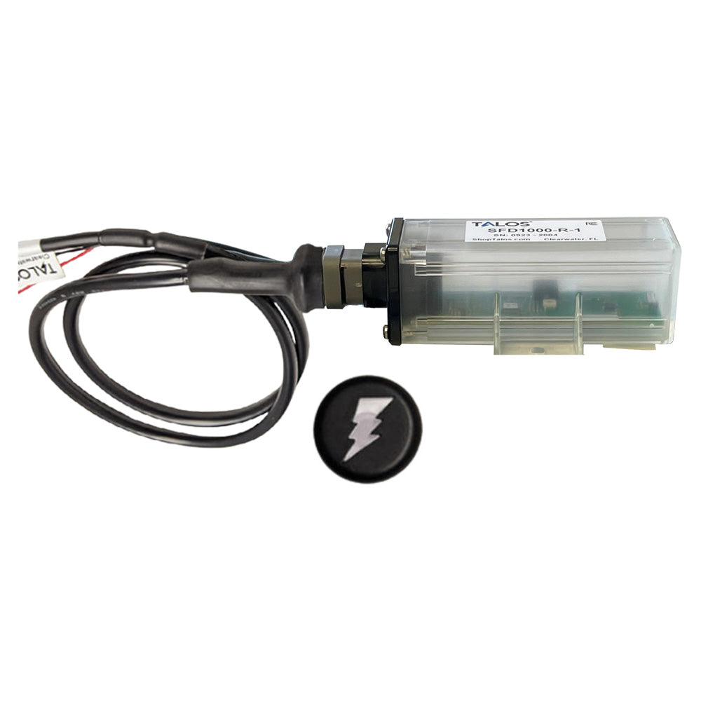 Sistema de detección de rayos TALOS con carcasa remota y cable de 90 cm - Indicador redondo negro con carcasa translúcida [SFD1000R-T1-BO-BL-3FT]