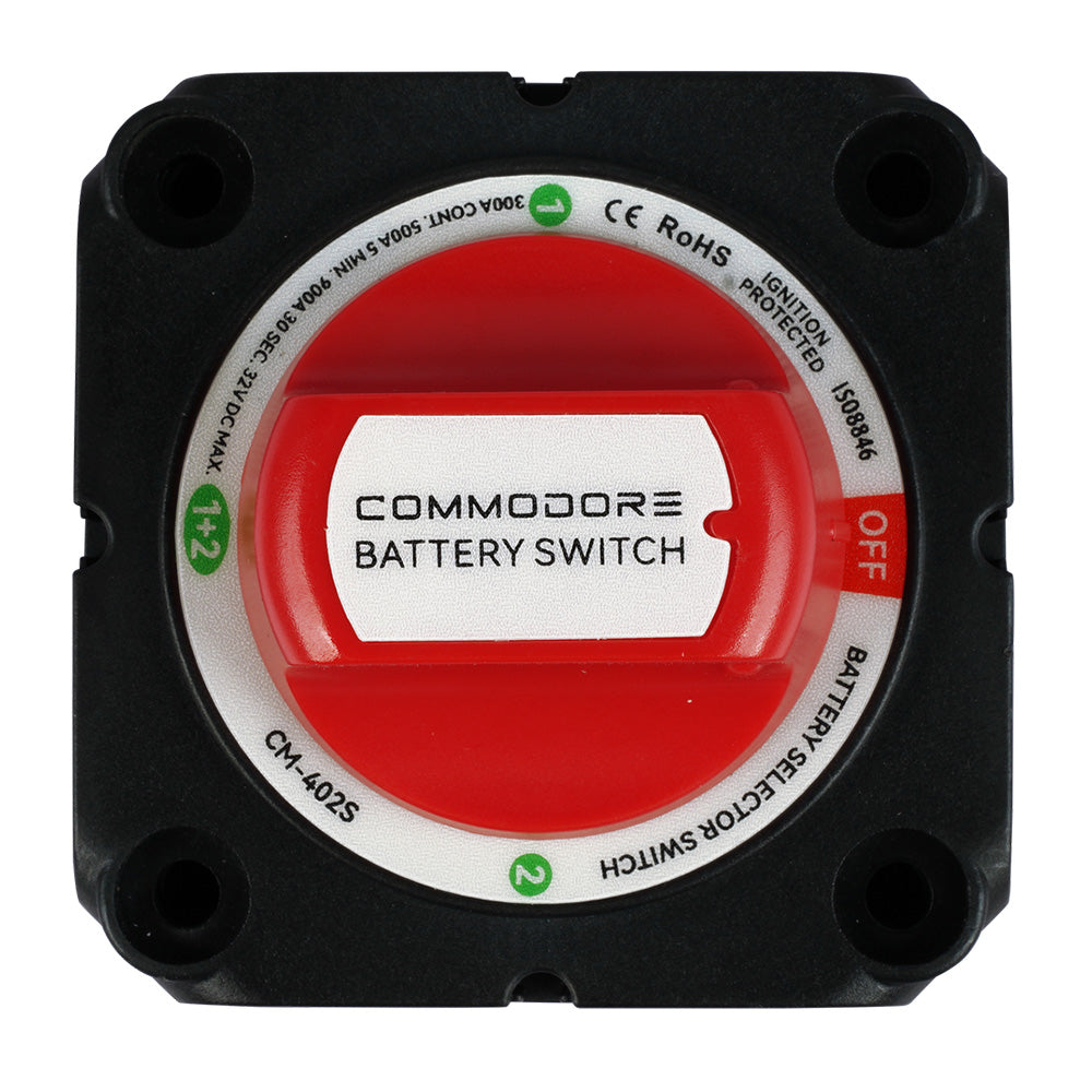 Selector de batería dual compacto de 4 posiciones Commodore [CM-402S]