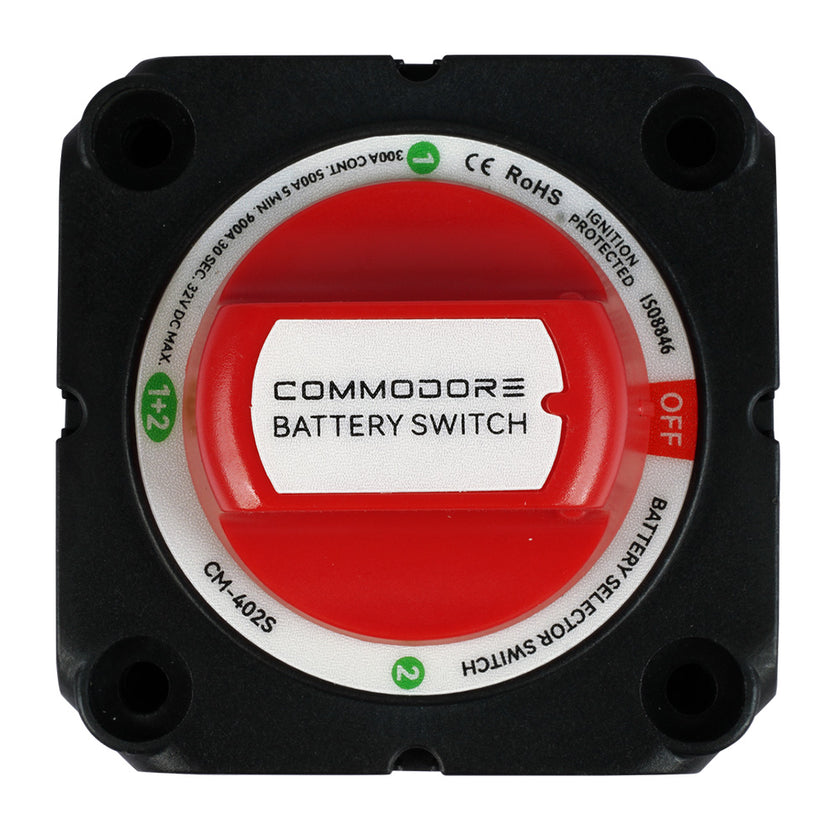 Selector de batería dual compacto de 4 posiciones Commodore [CM-402S]