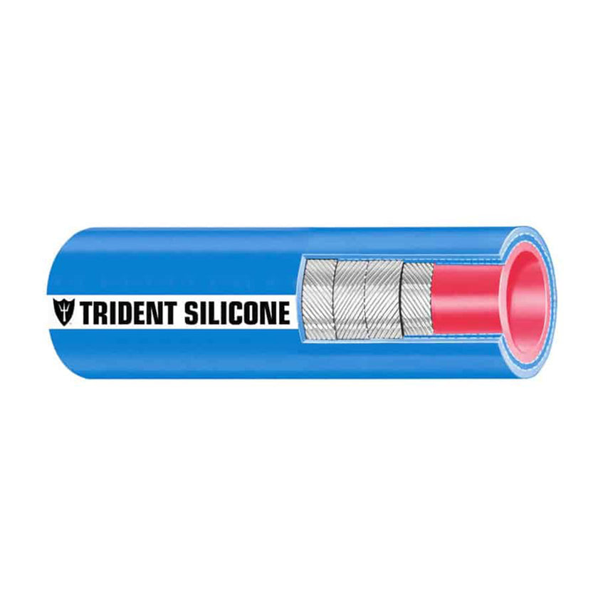 Manguera de escape húmeda de silicona azul Trident Marine de 6