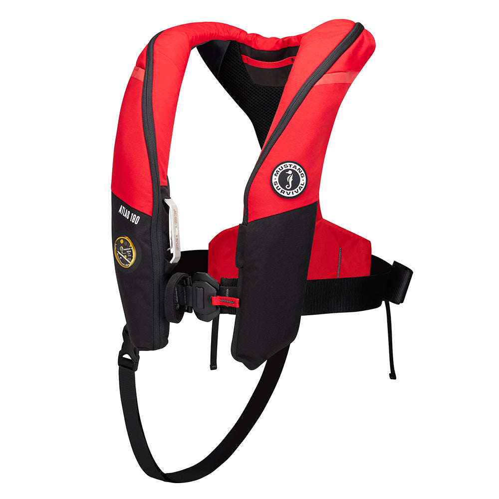 Chaleco salvavidas inflable Mustang Atlas 190 DLX para mar abierto - Rojo/Negro [MD3195E1-123-0]
