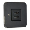 Toma de carga interior USB-C Scanstrut TILE - 12/24 V - Marco negro [SC-TILE-20]