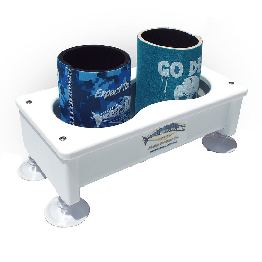 Portavasos doble/caja de almacenamiento Deep Blue Marine [DH-2]