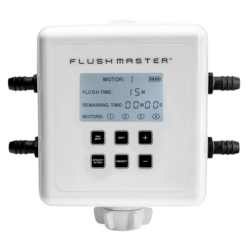 Sistema de descarga para motores fueraborda Flushmaster - 4 salidas con cuatro kits de manguera de 2,7 m [SM-FM4009]