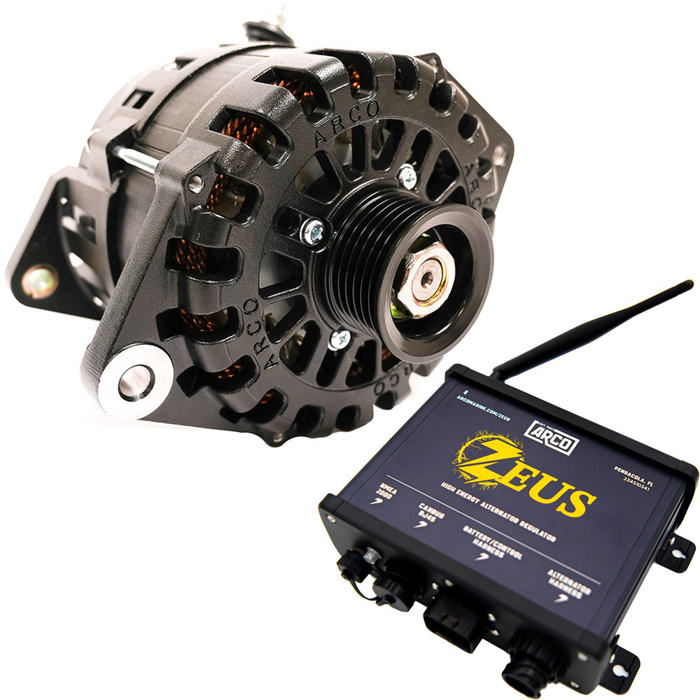 ARCO Zeus A8000-48V 8kW 3.15 Alternator w/Isolated Ground (Common Rail)  Zeus High-Energy Alternator Regulator [4602-AZ1000]