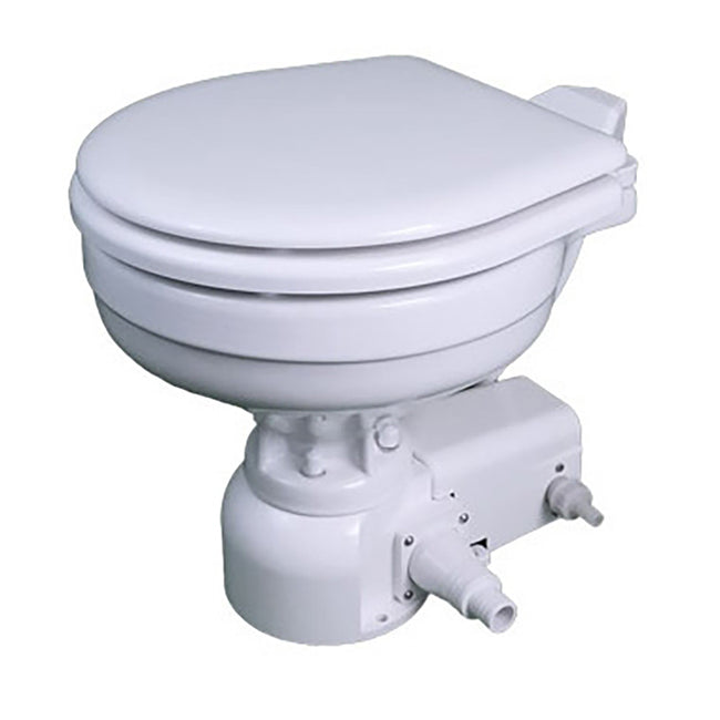 Inodoro de agua dulce presurizado Raritan Sea Era, tamaño marino, con panel multifunción, blanco, 12 V [162MF01201]